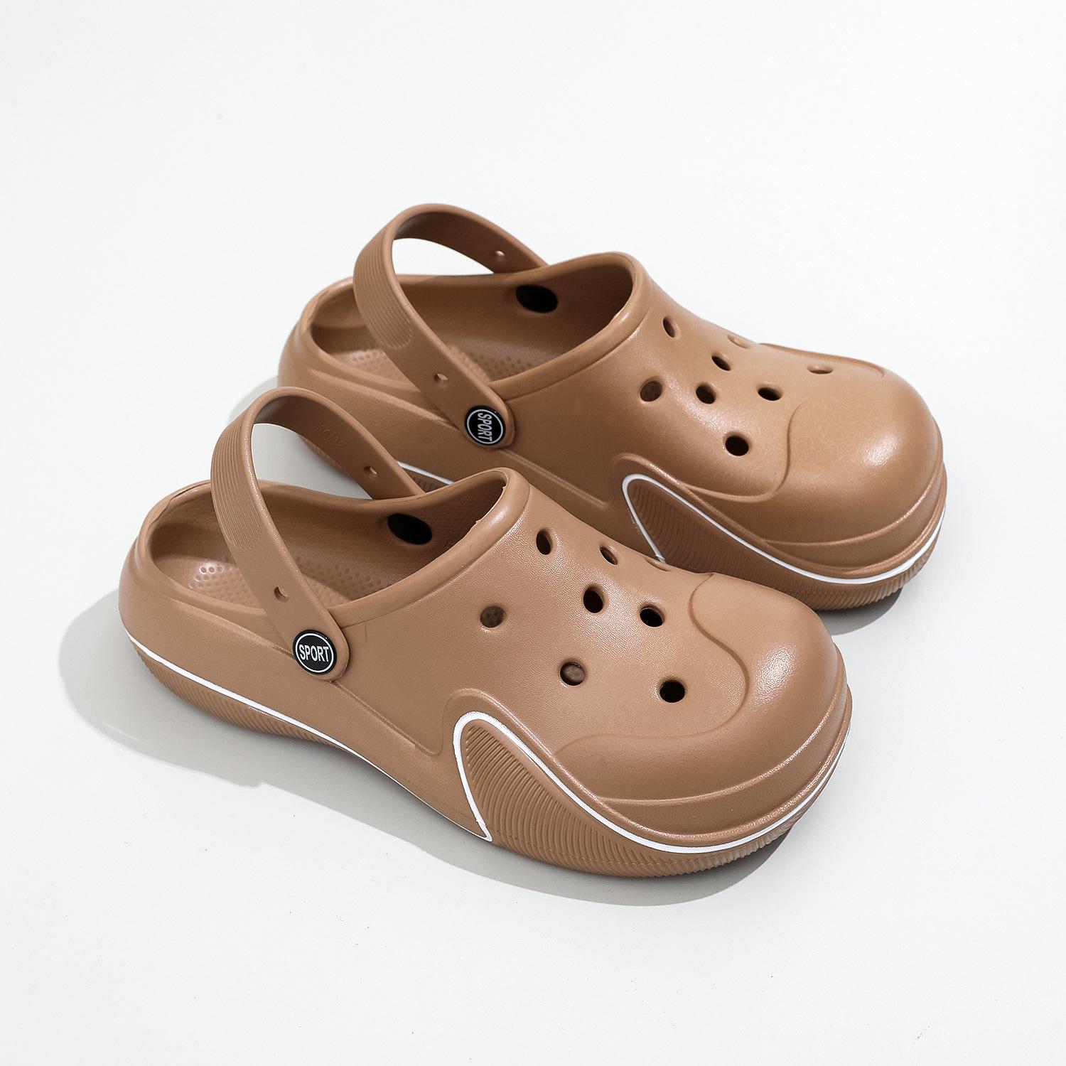 

Новые летние тапочки на толстой подошве с росписью. Модная мягкая подошва. Удобный материал ЭВА. Противозапаховые, противоскользящие и износостойкие тапочки. 44-45 коричневый