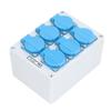 6 Way Wall Socket IP44 Outdoor Water Proof Electrical Outlet Box 16A Power Distributor with Connector