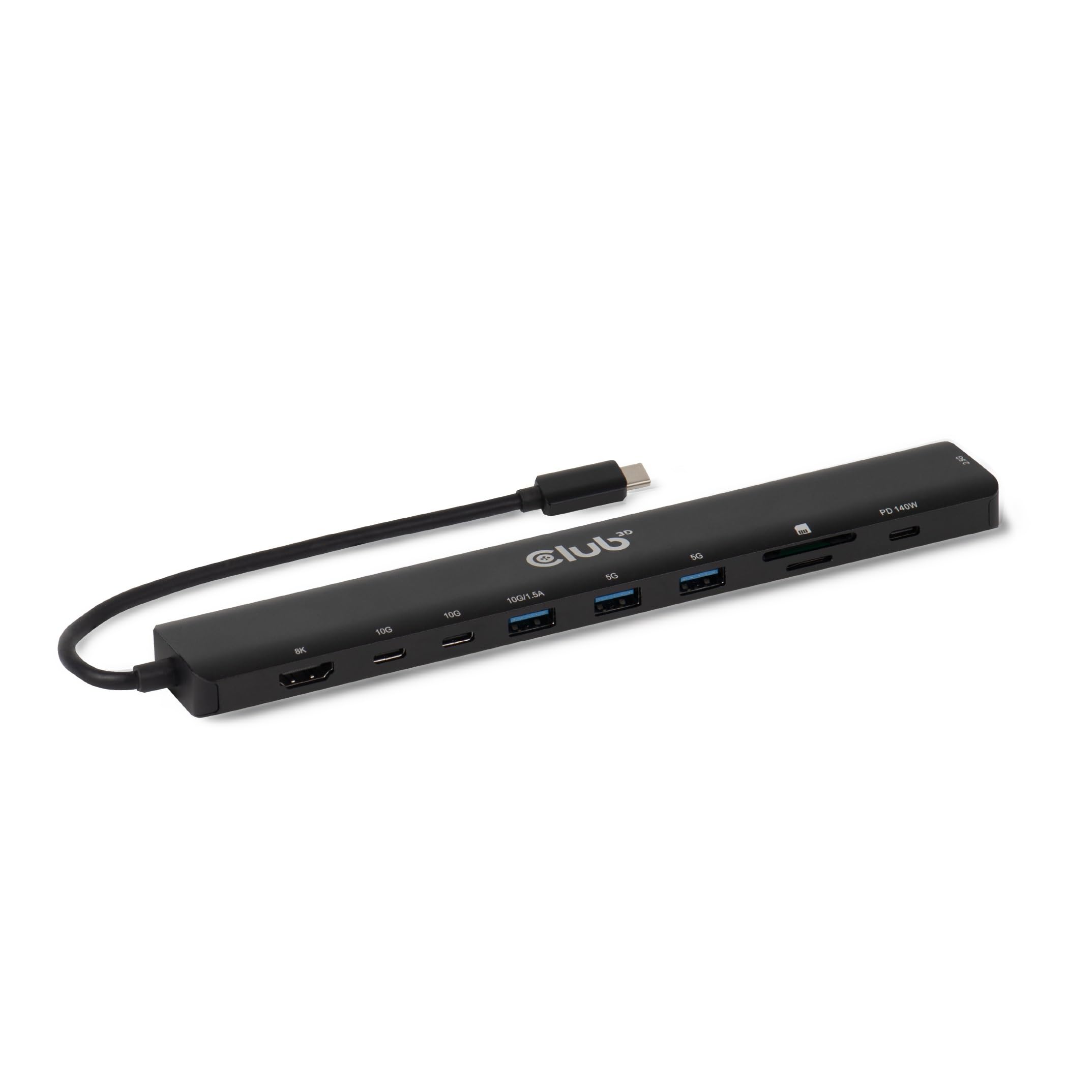 Club3d Club 3D 10-1 Hub Usb Typ-C® 10Gbps Auf Hdmi™ 8K30hz Pd3.1 Max.140watt Größe 3 Schwarz - Bild 6