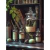 Victorian Botanical Greenhouse Wizard Library Apothecary Fantasy Haunted House Poster Wall Pictures Canvas Painting Home Decor