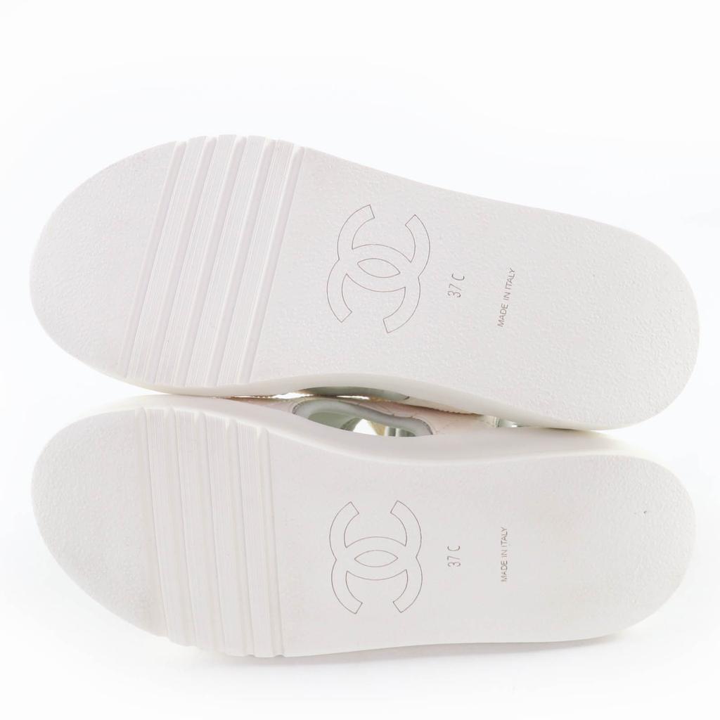 Very Good CHANEL COCO Mark Sport Sandals In Leather 37 21P G37231 Used