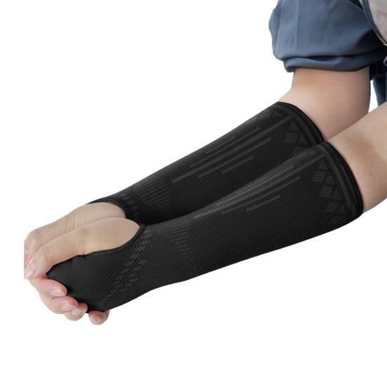 1 Pair Sports Wristband Stretchy Breathable Sweat Absorbing Wrist Compression Sleeve Men Women Volleyball Basketball Tennis Knitted Wrist Brace