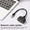 Universal Ethernet Cable Splitter RJ45 High-Speed Easy Installation Network Adapter Internet Port Extender 1 to 2