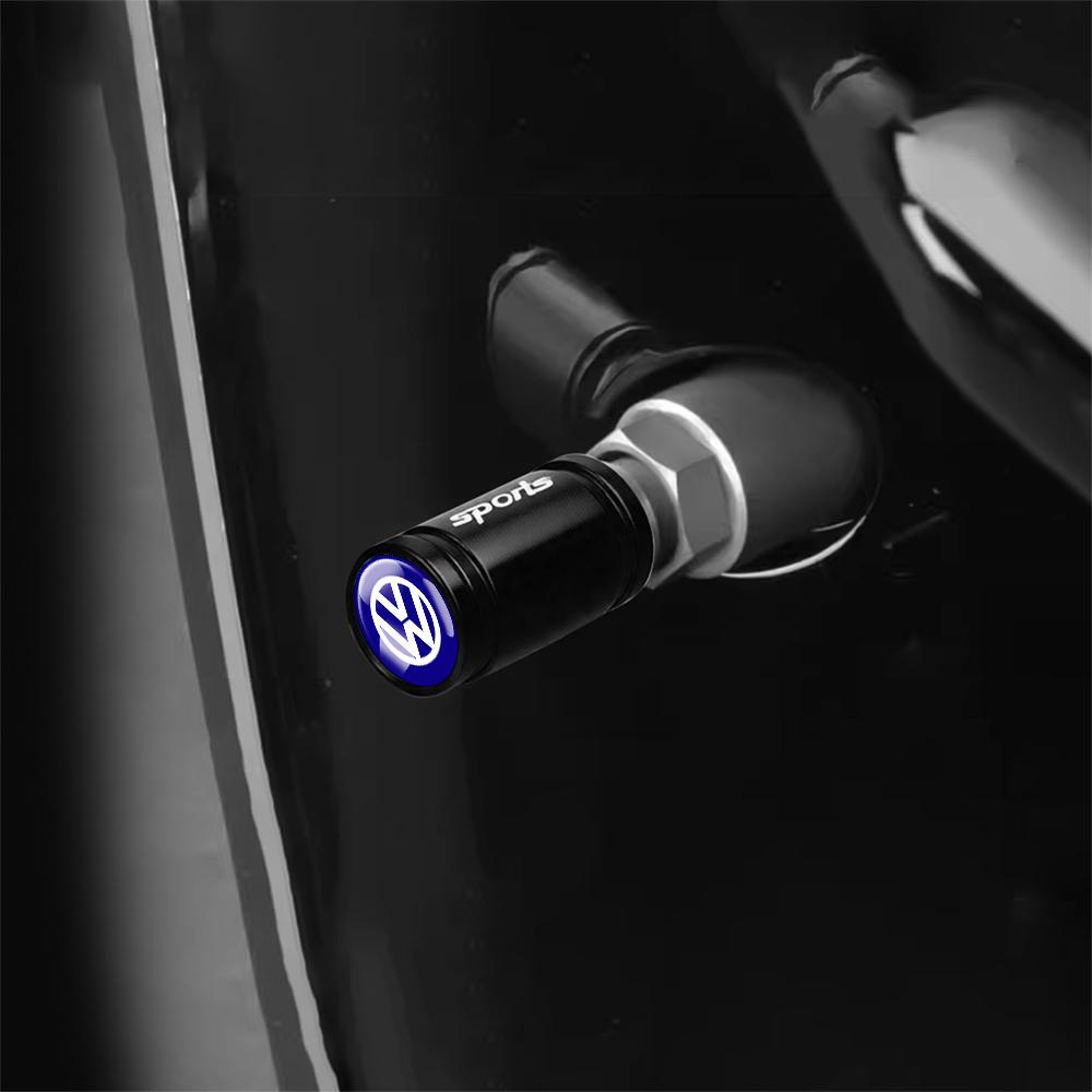 ADMVN1 For Volkswagen VW R Polo Passat Rline Golf 4 5 6 Tiguan Jetta GTI Bora Car Tire Valve Caps Metal Wheel Dust Covers Accessories