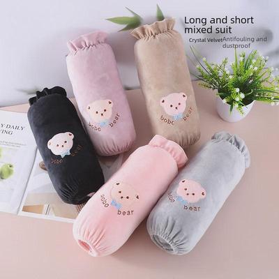Maniche a Orsetto Peluche Carine Autunno/Inverno da Donna - Lunghe e Corte, Anti-Macchia e Anti-Sporco, Ideali per Piumini da Studente