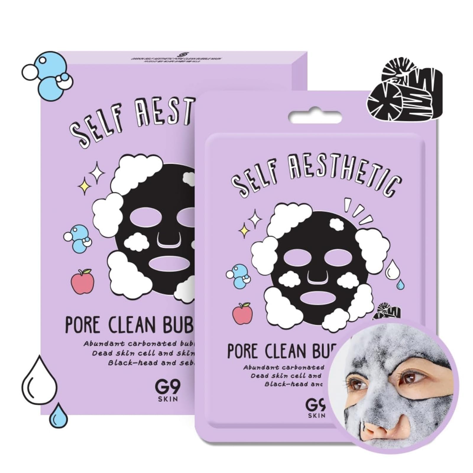 

G9SKIN Authentic of Series Clean Bubble Pore and Exfoliating Clean Pack [Official Product] [Set 5] Self-Aesthetic (Pore Pack)