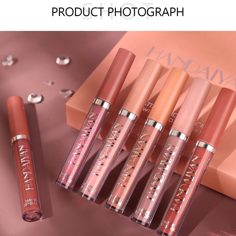 6pcs/Set Sexy Velvet Matte Liquid Lipstick Waterproof Long Lasting Nude Lip Gloss Kit Makeup Gift