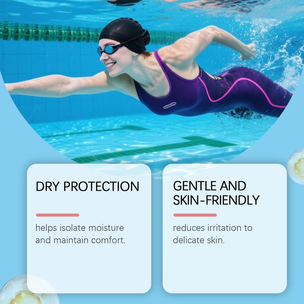 Waterproof Sanitary Pads, 2 Women's Underwear Pads, PU Transparent Sanitary Pads For Swimwear, Swimming Stickers, Beach
