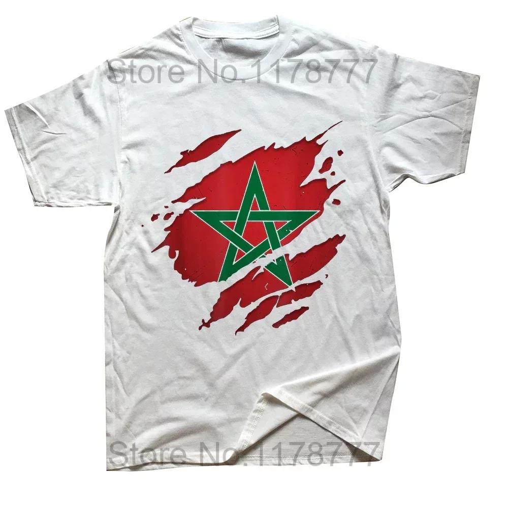 Funny Its In My DNA Moroccan African Gifts Moorish Morocco Flag T Shirts Cotton Streetwear Short Sleeve Summer Tshirt Men