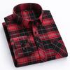 8XL Herren Flanellhemden Herren Langarm Freizeit Herrenhemden Langarm 100% Baumwolle Große Größe Einzelne Tasche Herren kariertes Hemd