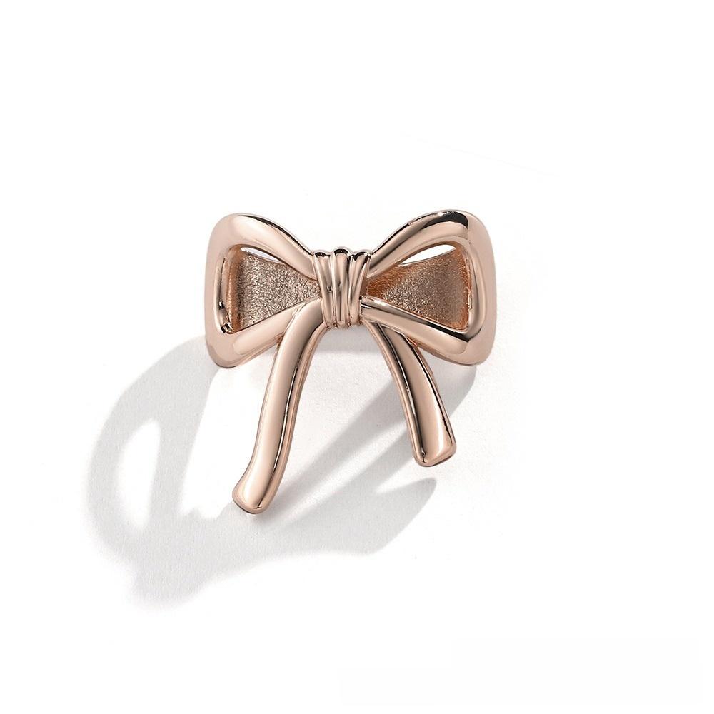 2pcs Alloy Bow Scarf Clip Golden Color Corner Knotting Buckle New Scarf Buckle Scarf Fixing