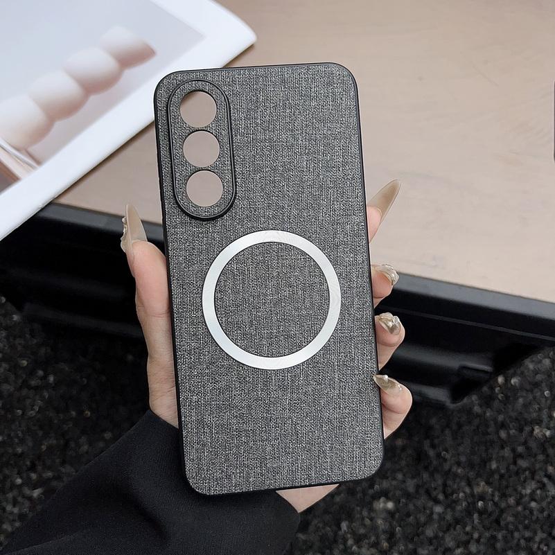 

Magsafe Magnetic Plain Leather Case For OnePlus Nord 5 4 ce 5 One Plus 13s 13T 13R 13 12 Ace 5 3 Cloth Wireless Charging Cover OnePlus Nord 5