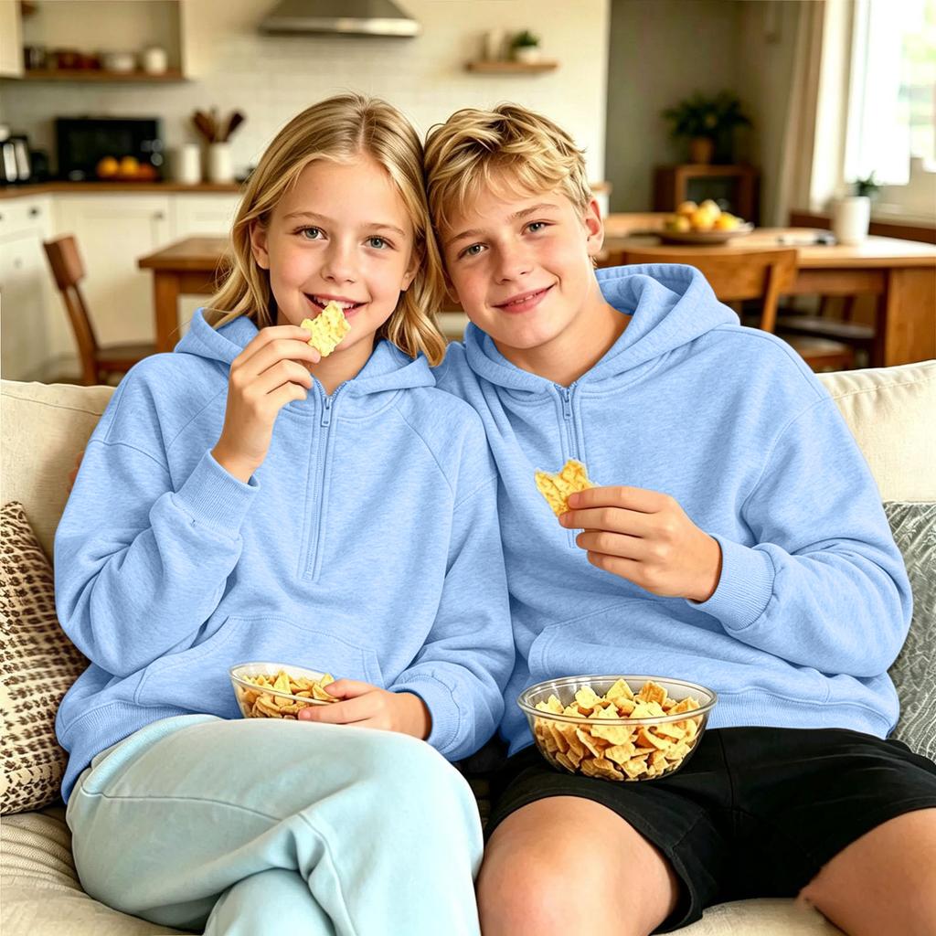 Casual Losvallend Comfortabel Hoodie Pullover Sweatshirt voor Jongens en Meisjes voor Sportkleding