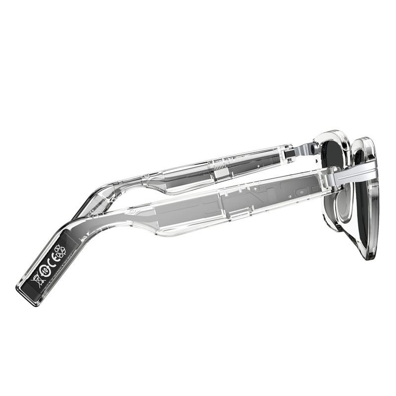 G01 Transparent AI Translation Smart Glasses with Bluetooth Music Capability.