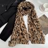 Thin scarf retro trend new Bali yarn scarf long silk scarf women's high sense personalized leopard print shawl