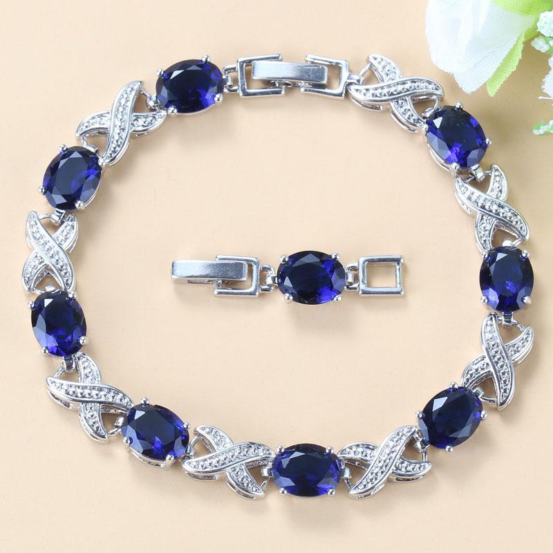 Bridal Wedding Jewelry Natural Colorful Cubic Zirconia Adjustable Length Link Bracelet Bangle For Women Gift