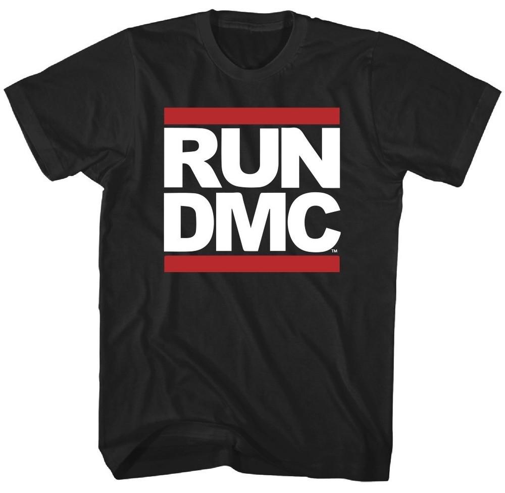 Run DMC Logo Mens T Shirt Music Classic Hip Hop Rap Group Band Tee New Black Unisex T-Shirt XL