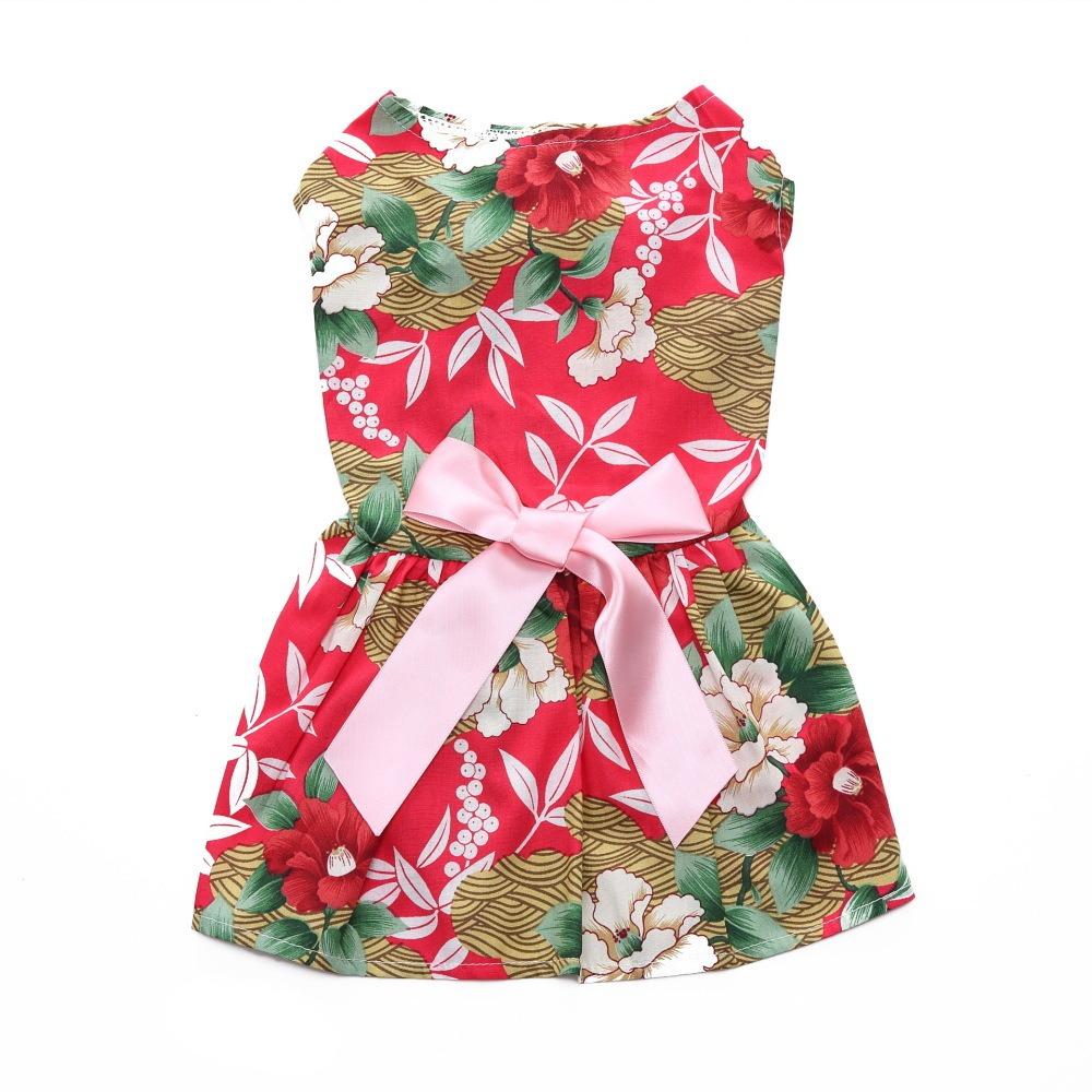 Pet clothing summer dog clothes princess style cat skirt girl heart bow pet clothes summer cool thin