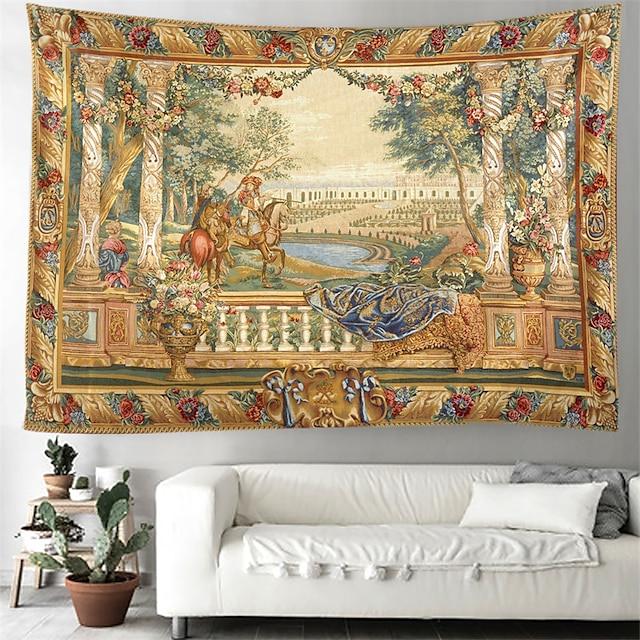 Vintage medieval tapestry milles 75x100 чёрный