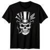 Gothic Skull Art Tee Hat Skeleton Mens Womens Graphic Tee Cigar Style