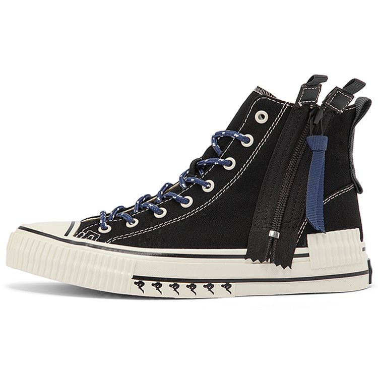 Kappa Casual Lightweight High-Top Canvas Shoes Unisex Sneakers Black K0CW5VS30-990