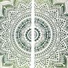 BLESS INTERNATIONAL Beautiful Indian Bohemian Psychedelic Hippie Ombre Window Curtain Panels for Bedroom, Living, Balcony (Green Yellow Ombre)