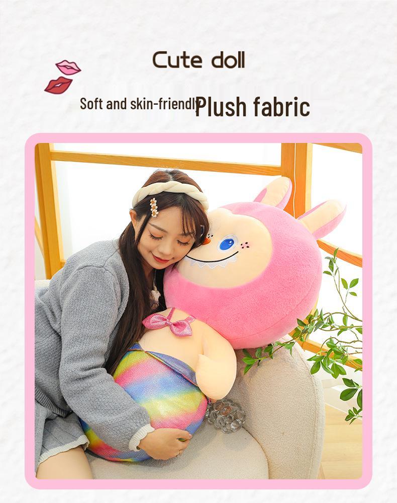 Cross-Border Mermaid La-Boo Plush Doll: Amusement Park Pendant Gift