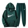Herren Damen Fleece Hoodie Set Langarm Oberteil Jogginghose Winter Warm Lässig Sport Outfit