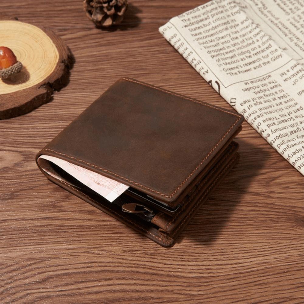 Multi-Card Slot Genuine Leather Wallet Handmade Coin Purse Luxury Card Bag  Travel