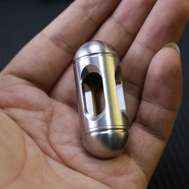 EDC Fidget Slider aus Edelstahl mit Etui ADHS Autismus Stressabbau Sensorischer Metallzylinder Anti-Angst-Gadgets für Erwachsene