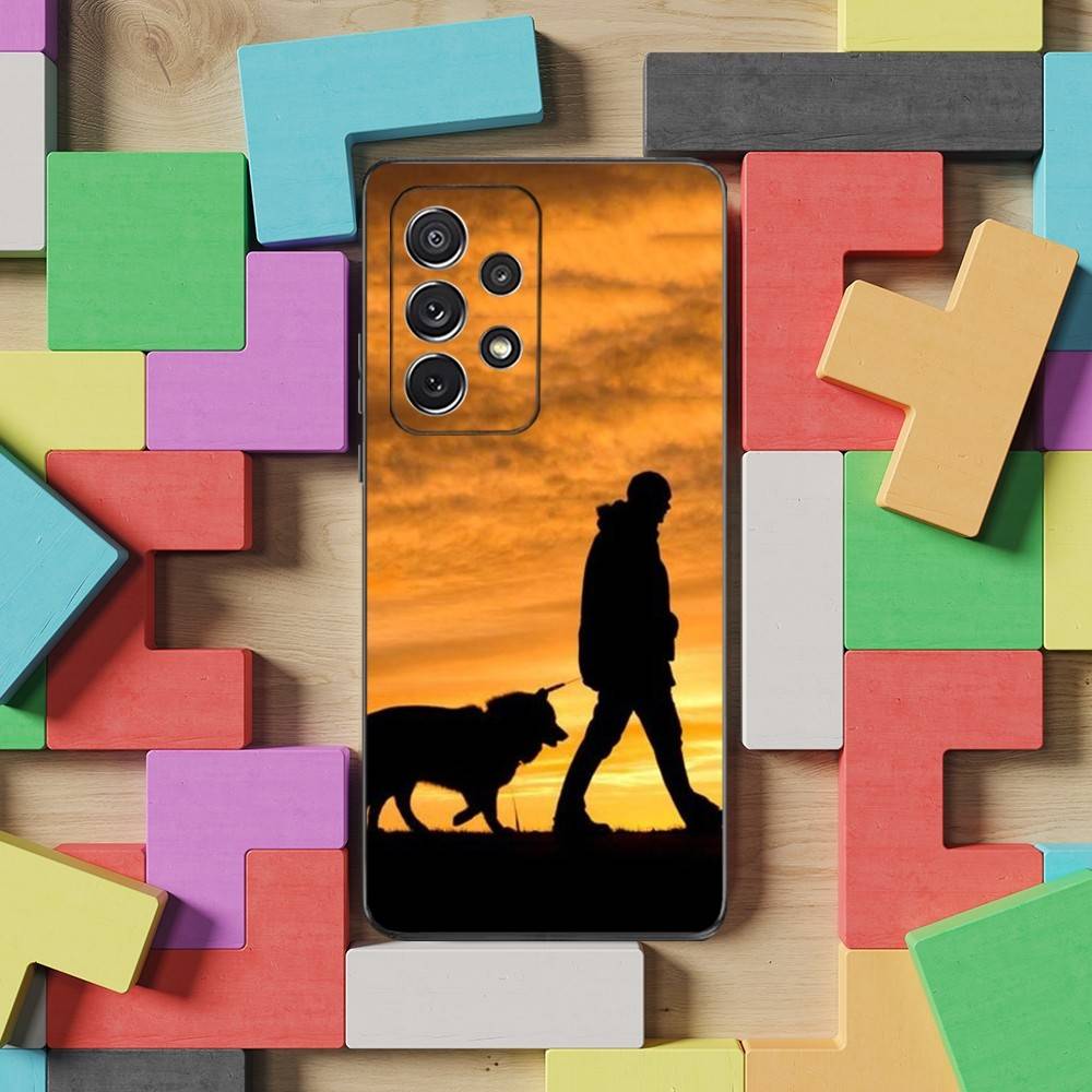 Hunter Dog Phone Case For Samsung S9,S10,S20,S10,S21,S25,S24,S23,Ultra,FE,Plus,Lite,Soft Silicone Black Cover