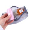 Capacity Mesh Transparent Student Stationery Bag Zipper Makeup Bag Women Cosmetic Bag Korean Storage Bag Skin Care Storage Bag