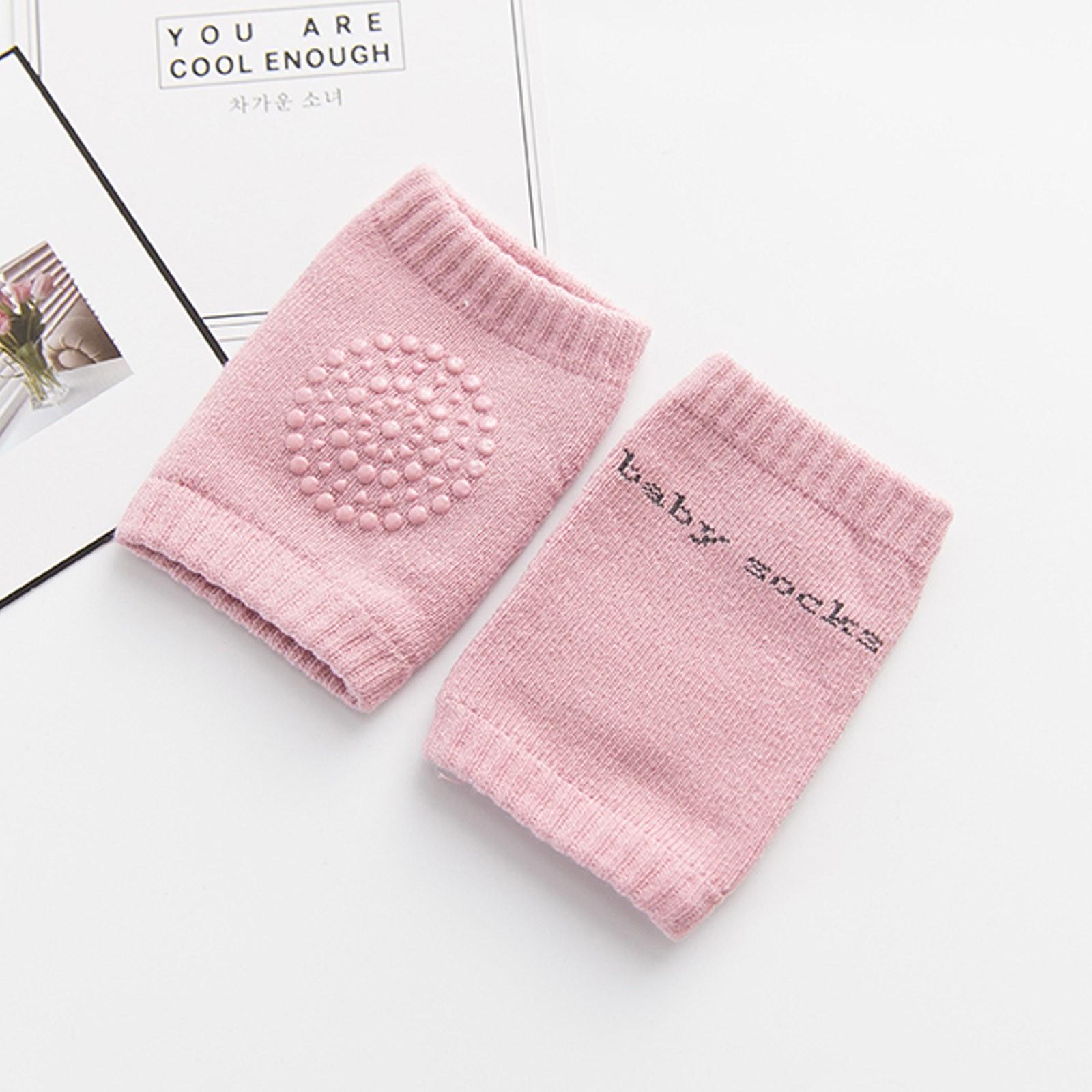 

1Pairs Kids Baby Safety Sport Crawling Elbow Cushion Knee Pads Protective Gear One Size розовый