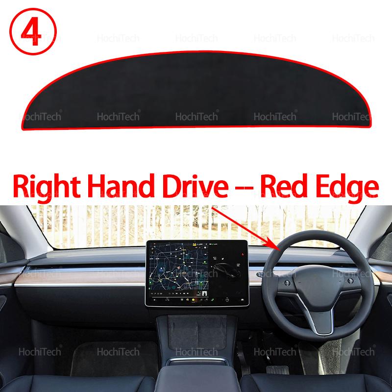 Car Dashboard Cover Protective Pad Dash Board Sunshade Carpet Anti-UV Dashmat for Tesla Model 3 2017- Model Y 2018-2024