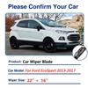 For Ford EcoSport B515 2013-2016 2017 Accessories Car Wiper Blades Window Brushes Front Windscreen Windshield Wipers Accessories