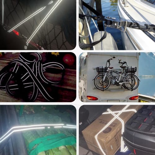 YAPJEB Ratchet Tie-Down Belt, 800kg Breaking Load, 25mm Width, 1m, 2m, 3m, 5m, Lashing Belt, Cargo Tie-Down Strap, Reflective, Multi-Purpose, for Movi