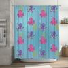 Octopus Bath Shower Curtain Kids Cartoon Blue Bathroom Decor Waterproof Washable Home Decoration