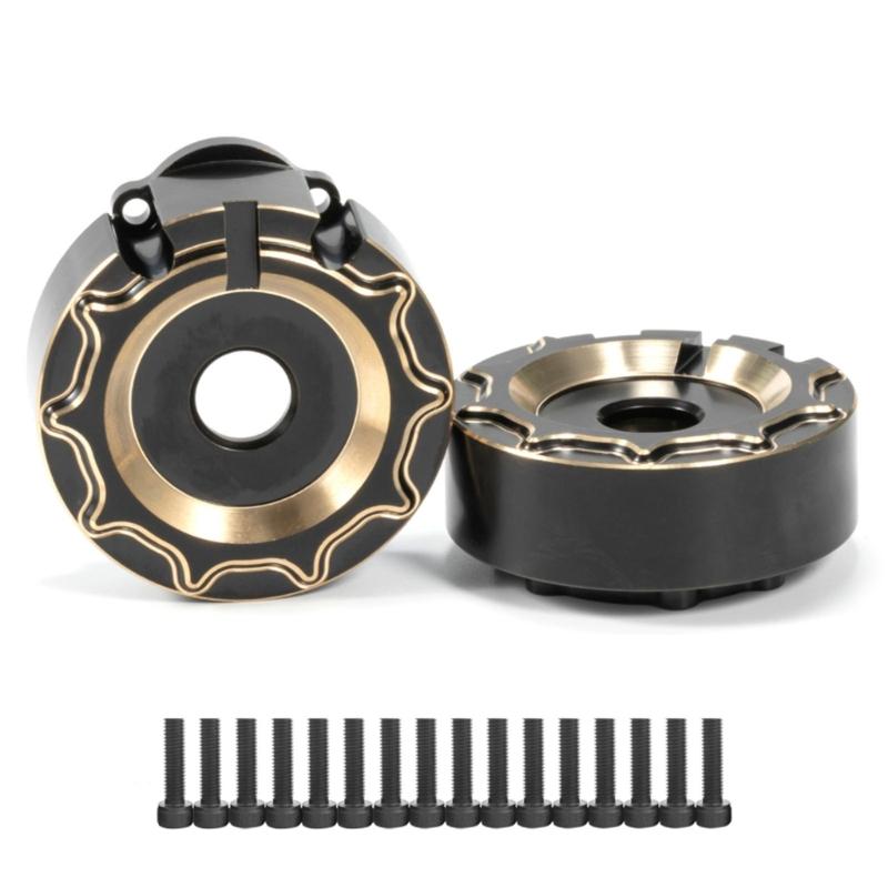 2pcs Heavy Duty Brass Outer Portal Drive Housing Cover Counterweight Block for TRX-4 TRX-6 1/10 RC Crawler Car