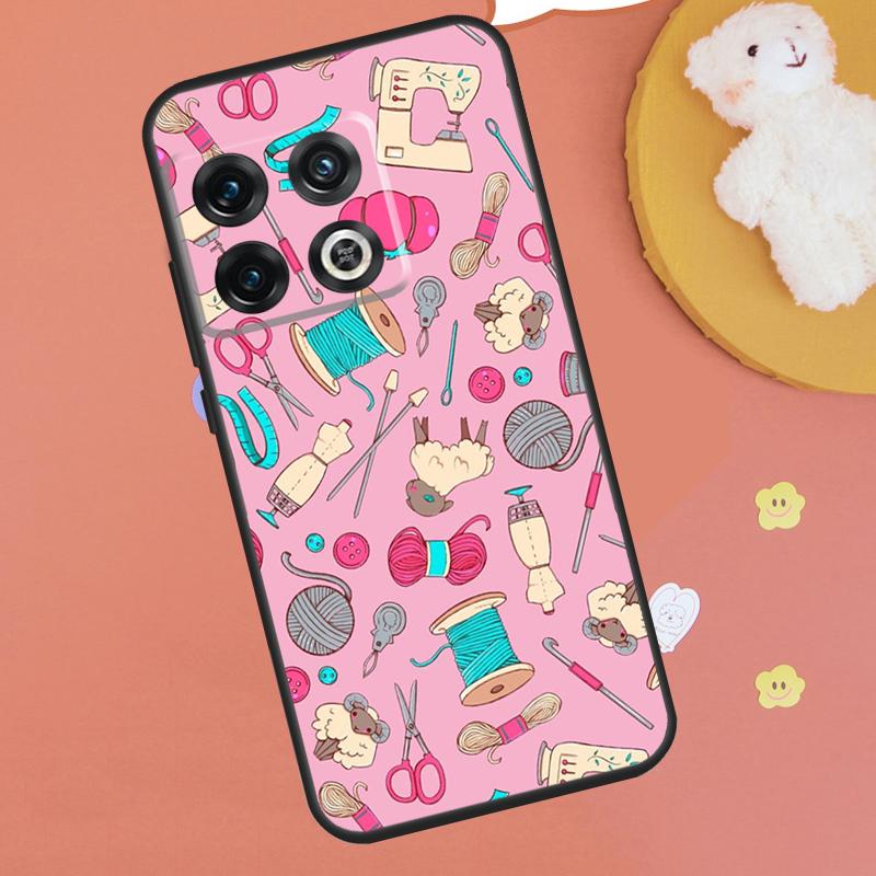 Sewing Knitting Crochet Case For OnePlus 13T 10T 8T 12R 13R 15 13 12 11 9 10 Pro Nord CE 5 2 3 4 Lite N20 N30 Funda