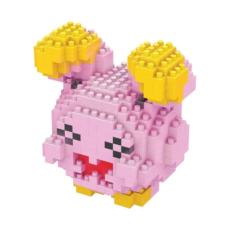 Pokemon Micro Building Blocks Marowak Jigglypuff Gengar Mudkip Piplup Raichu Gyarados Pikachu Mini Brick Figures Toy  For Kids