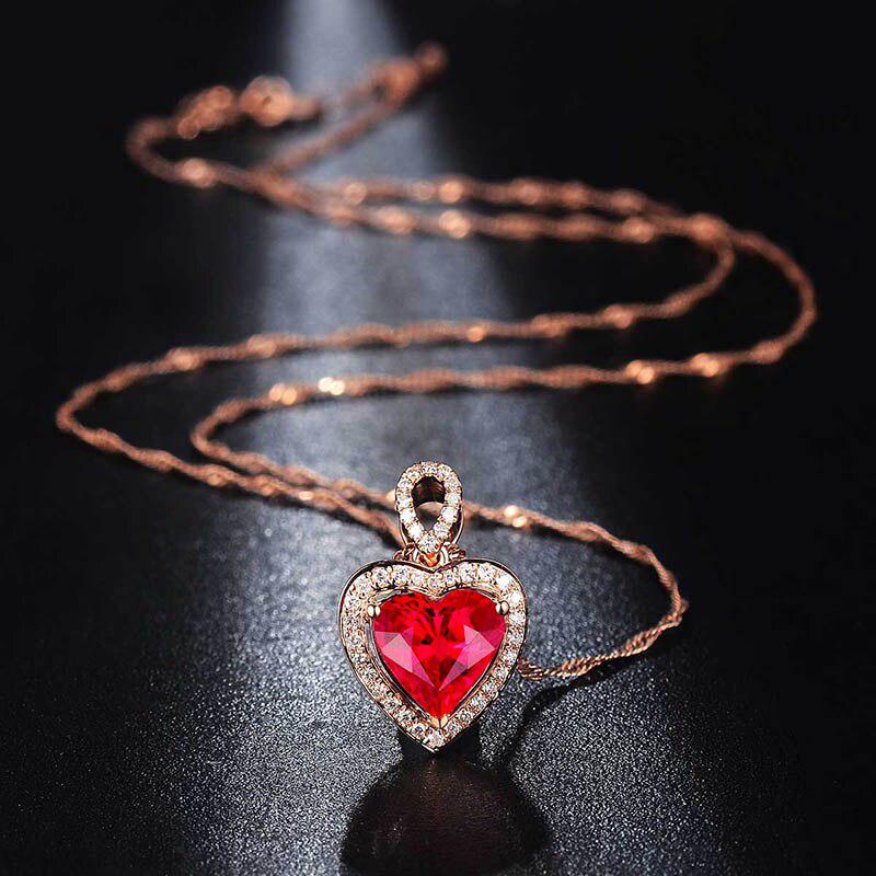 Lindon Jewelry Necklace Heart-Shaped Pendant For Women Wedding Gifts