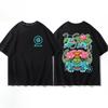 Pokémon Pikachu Gengar Charmander Black T-shirt Men's 2026 Summer Fashion Oversize Street Casual Y2K Tops Streetwear Clothing