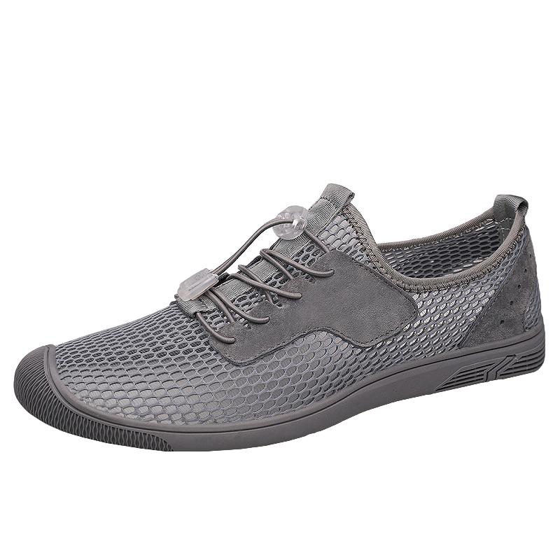 

Хит продаж Летние дышащие сетчатые уличные походные туфли Износостойкая подошва Мужская спортивная обувь Мужские высококачественные оксфорды 37 серый