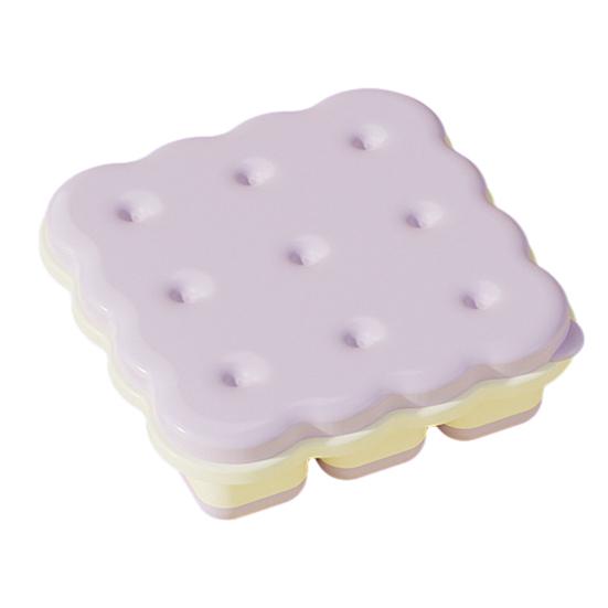 

Biscuit-Shaped Ice Cube Tray with Lid Silicone Ice Mold for Fruit Ice Yogurt Coffee Ice Food Puree Freezer Safe Stackable Kitchen фіолетовий