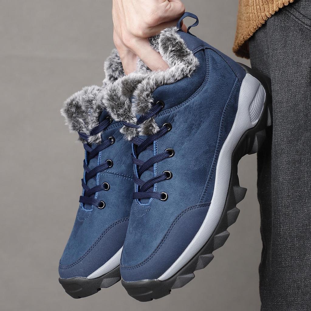 Men's Lightweight Winter Snow Boots with Warm Velvet Lining