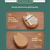 2Pcs 8 Keys Mini Kalimba Wooden Thumb Piano with Lanyard Portable Musical Instrument Cute Marimba for Travel Party Outdoors