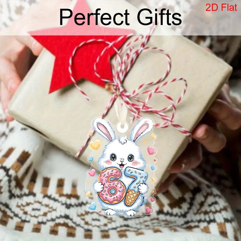 Easter Acrylic Hanging Ornament - Adorable Bunny Pattern, 67 Unique Pendants/Drops/Finials, Ideal Festival Gift for Friends & Family