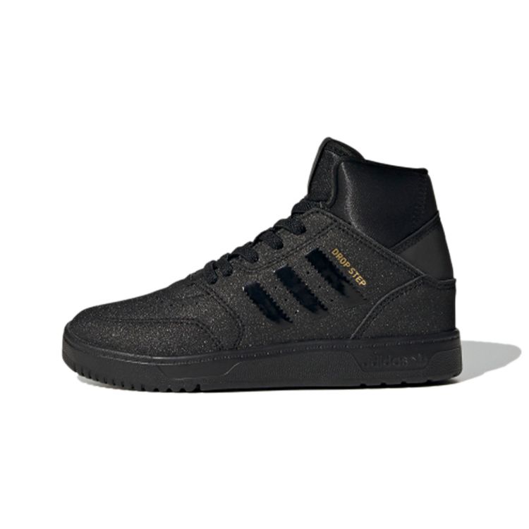 Adidas Originals Drop Step 360 C Durable Non-Slip Lightweight High-Top Kids Skate Shoes Kids Skate Shoes Black FW3155