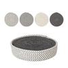 Round Woven Jute Coaster Set 4 Pieces 18cm Diameter with Matching Round Tray Natural Fiber Drink Coasters for Home Table Protection