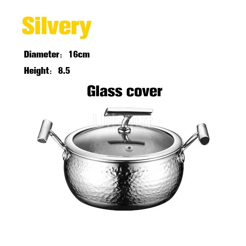 Commercial Inflatable Hotpot Special Pot for Induction Cooker Olla Thickened 304 Stainless Steel Single Person Small Hot Pot